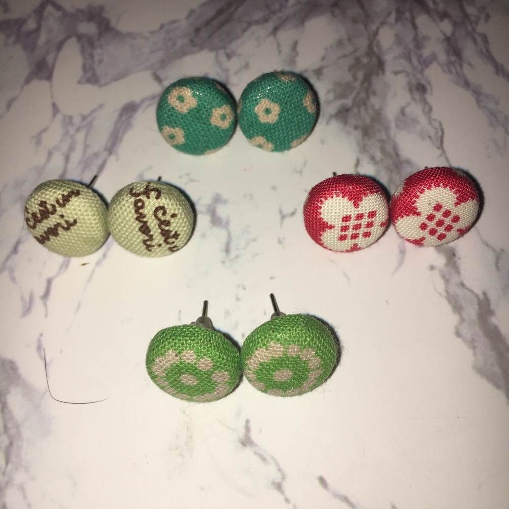 Button earrings